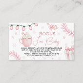 Pink Winter Books for Baby Card Informatiekaartje (Voorkant)