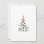 Pink Winter Christmas Girl Baby Shower Bedankkaart (Achterkant)