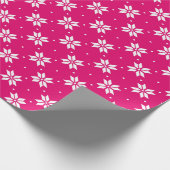 Pink Winter Kerstpatroon Cadeaupapier (Hoek)
