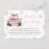 Pink Winter New Chapter Begins Books For Baby Card Informatiekaartje (Voorkant)