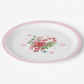 Pink Winter Snowflake Festive Candy Girl Papieren Bordje (Gekanteld)