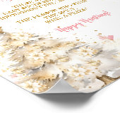 Pink Winter Tea Party Baby Shower Baby Sock Hunt Poster (Hoek)