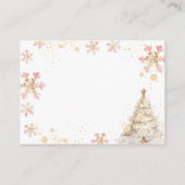 Pink Winter Tea Party Baby Shower Books for Baby Informatiekaartje (Achterkant)