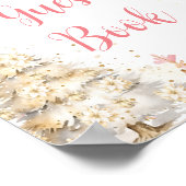 Pink Winter Tea Party Baby Shower Guest Book Poster (Hoek)