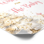 Pink Winter Tea Party Baby Shower Leave Your Wish Poster (Hoek)