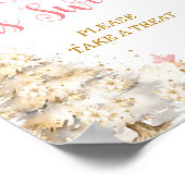 Pink Winter Tea Party Baby Shower Love is Sweet Poster (Hoek)