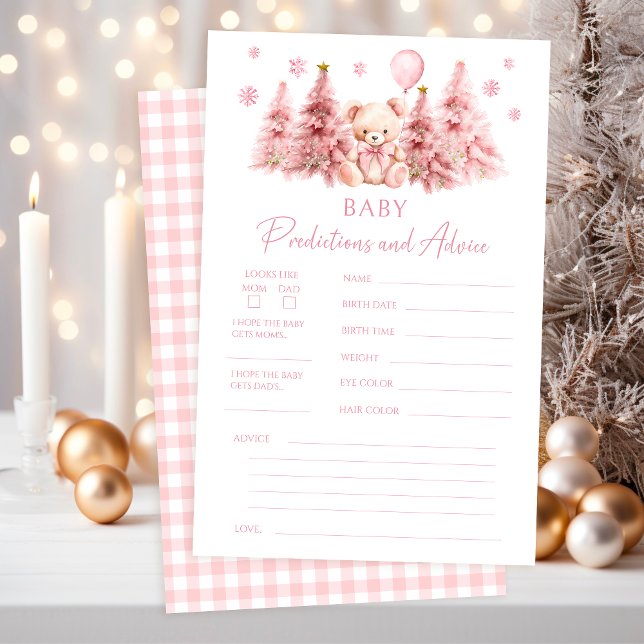 Pink Winter Teddy Bear Baby Predictions Advice (Creator heeft geüpload)