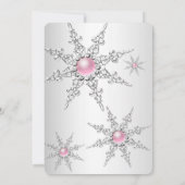 Pink Winter Wonderland kerstfeestdag 4a Kaart (Achterkant)