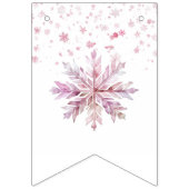 pink Winter Wonderland photo bunting banner (Eerste vlag)