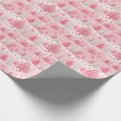 Pink Winter Wonderland Wrapping Paper Cadeaupapier (Hoek)
