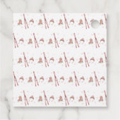 Pink Winter Woodland Après Bébé Ski Baby Shower  Bedankjes Labels (Achterkant)