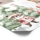 Pink Winter Woodland First Year Photo Milestone Poster (Hoek)