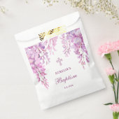 Pink Wisteria Baptism Bedankzakje (Gezegeld)
