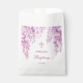 Pink Wisteria Baptism Bedankzakje (Voorkant)