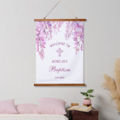 Pink Wisteria Baptism Welcome Hangend Wandkleed (Slaapkamer)