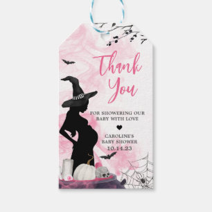 Pink Witch Een Baby is het brouwen van Baby shower Cadeaulabel