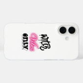 Pink Witch Vibes Only Halloween Typografie Vrouw Case-Mate iPhone Case (Achterkant (horizontaal))