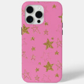 Pink with Gold Stars Case-Mate iPhone Case (Achterkant)
