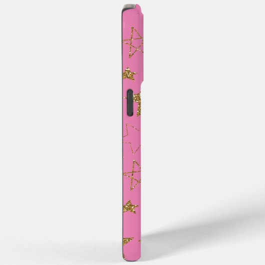 Pink with Gold Stars Case-Mate iPhone Case (Achterkant / Rechts)