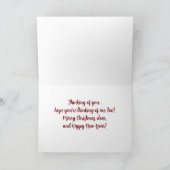 Pink with Snowflakes Snarky Christmas Card Kaart (Binnen)