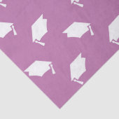 Pink With White Graduation Caps Wrapping Paper Tissuepapier (Detail)