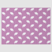 Pink With White Graduation Caps Wrapping Paper Tissuepapier (Voorkant)