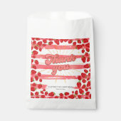 PInk Witte Bloemen Bedankt Red Strawberry Party Bedankzakje (Voorkant)