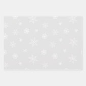 PINK & WITTE HOLIDAY MISTLETOE HEARTS SNOWFLAKS INPAKPAPIER VEL (Voorkant 3)