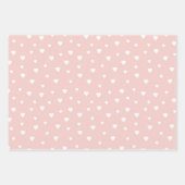 PINK & WITTE HOLIDAY MISTLETOE HEARTS SNOWFLAKS INPAKPAPIER VEL (Voorkant)