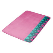 PInk Witte Noorse grens Badmat (Gekanteld)