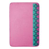 PInk Witte Noorse grens Badmat (Voorkant Verticaal)