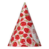 PInk Witte Rode Aardbei Eerste Verjaardag Berry Ee Feesthoedjes (Links)