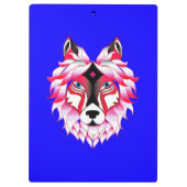 Pink Wolf Head artwork-24531 Klembord (Achterkant)