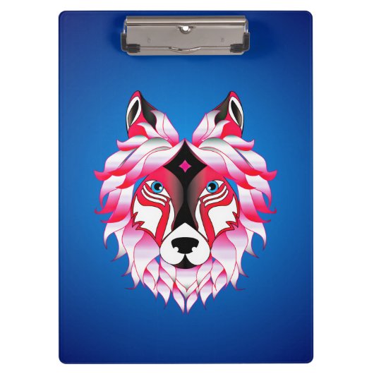 Pink Wolf Head artwork-24531 Klembord (Voorkant)