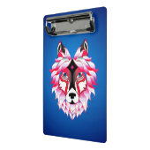 Pink Wolf Head artwork-24531 Mini Klembord (Angled2)