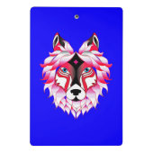 Pink Wolf Head artwork-24531 Mini Klembord (Achterkant)