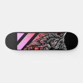 Pink Wolf Head  Persoonlijk Skateboard (Horizontaal)