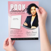 Pink Women's Book Lancering Event Flyer (Hand)