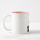 Pink Wonderland: Pop en Kat Fantasy Cup Tweekleurige Koffiemok (Links)