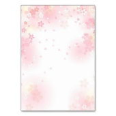 Pink Woodland Baby Shower Table Number Sign Kaart (Achterkant)
