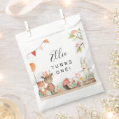 Pink Woodland Birthday Party Bedankzakje (Geknipt)