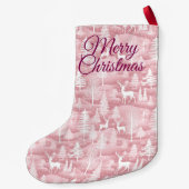 Pink Woodland Christmas Stocking Kleine Kerstsok (Achterkant)