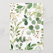 Pink Woodland Floral Baby shower Advice Kaarten (Achterkant)