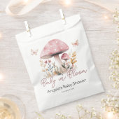Pink Woodland Mushroom Baby shower Bedankzakje (Geknipt)
