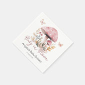 Pink Woodland Mushroom Baby shower Servet (Hoek)