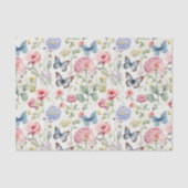 Pink Woodland Vlinders en Bloemen Decoupage Tissuepapier (Voorkant)