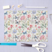 Pink Woodland Vlinders en Bloemen Decoupage Tissuepapier (Craft)