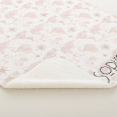 Pink World Map Sherpa Deken (3/4)