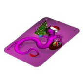 Pink Xmas Dragon Magneet (Linkerzijde)
