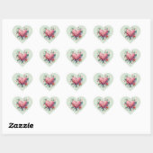 Pink Yarn Valentijn Heart Hart Sticker (Vel)